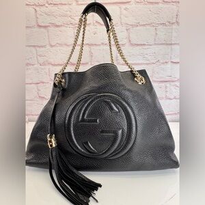Gucci SoHo Leather Chain Black Shoulder Bag